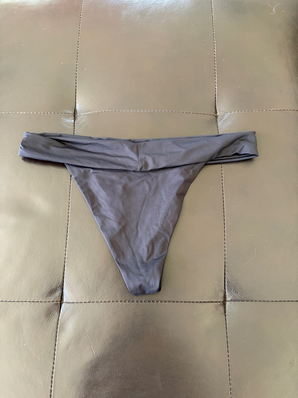 Frankie's Bikinis Black Cheeky Bikini Bottom Medium